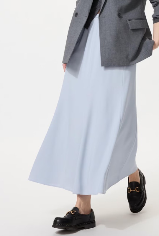 Uniqlo Mermaid Maxi Skirt In Blue